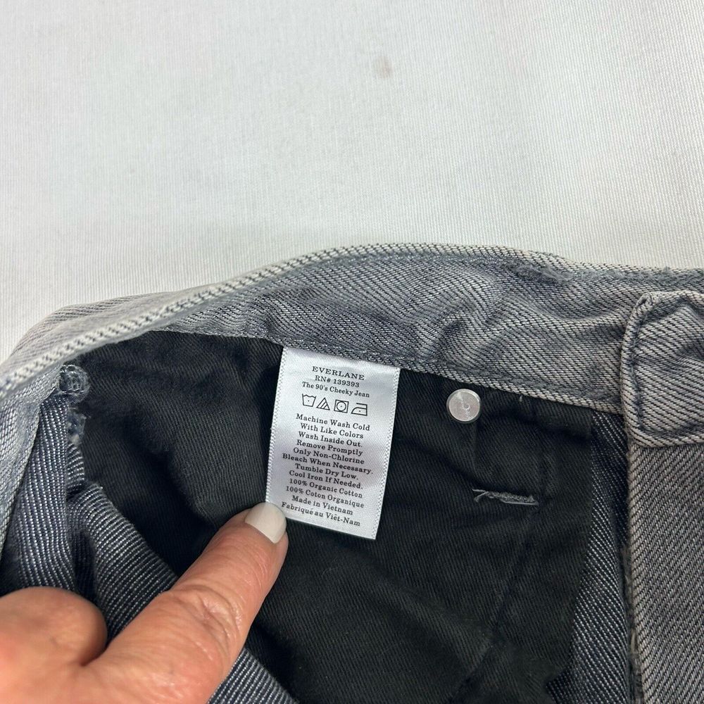 Everlane The 90s Cheeky Jean Womens 27 Crop Gray 100% Cotton Button Fly NWT‎ - Picture 12 of 13